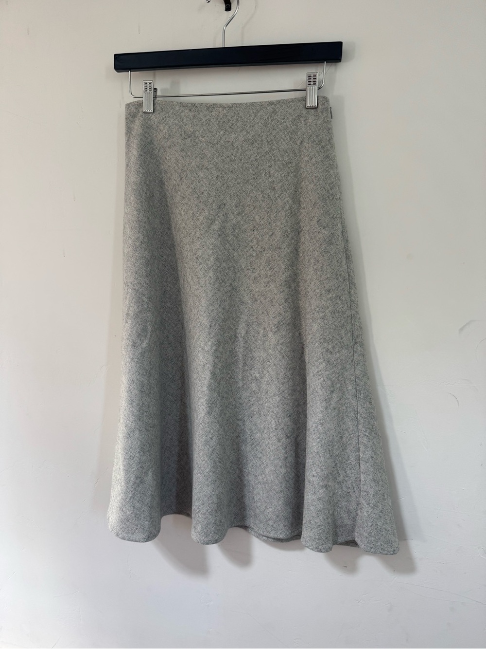 Ro & De Light Grey A-Line Knit Skirt
